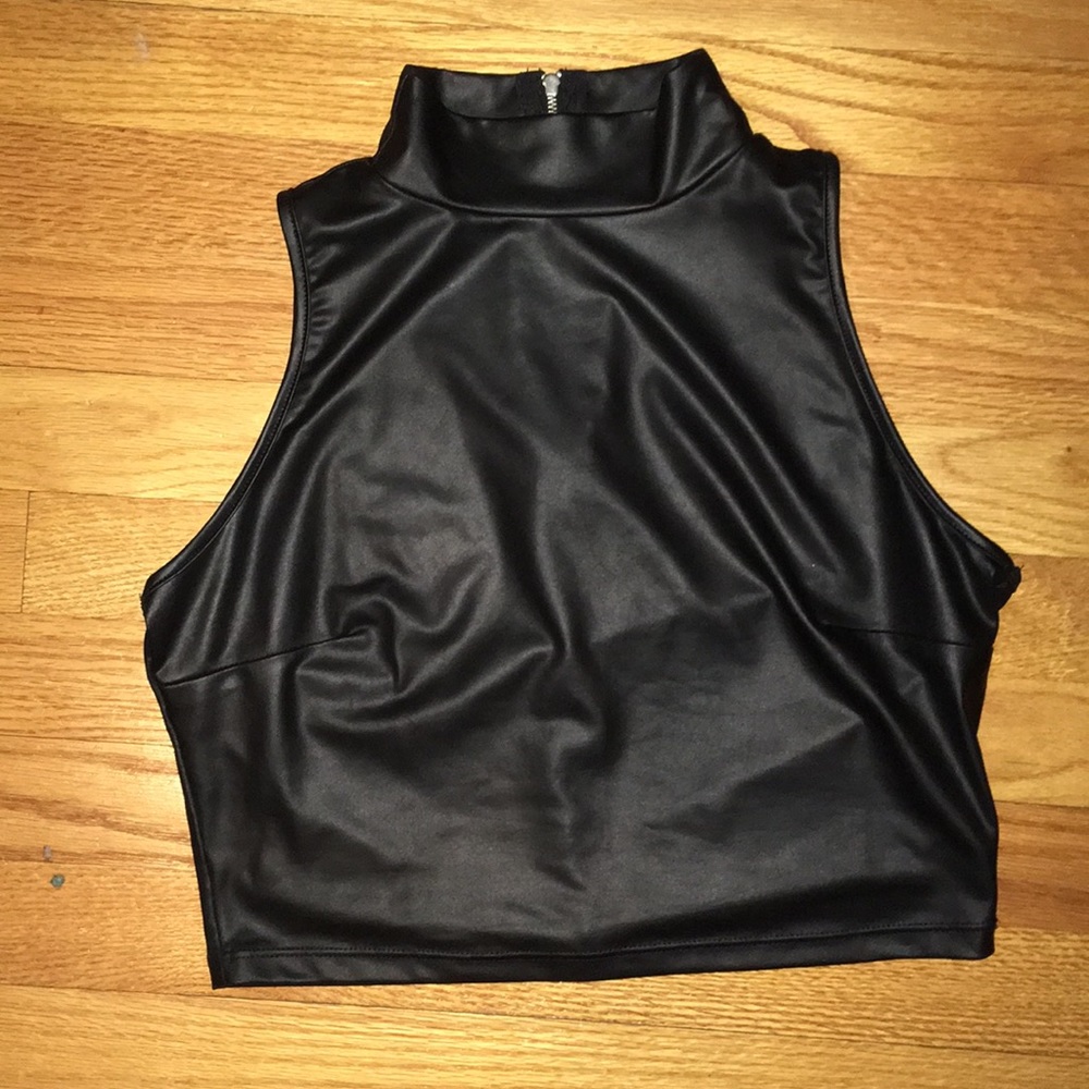 Haute & Rebellious Pleather Crop Top